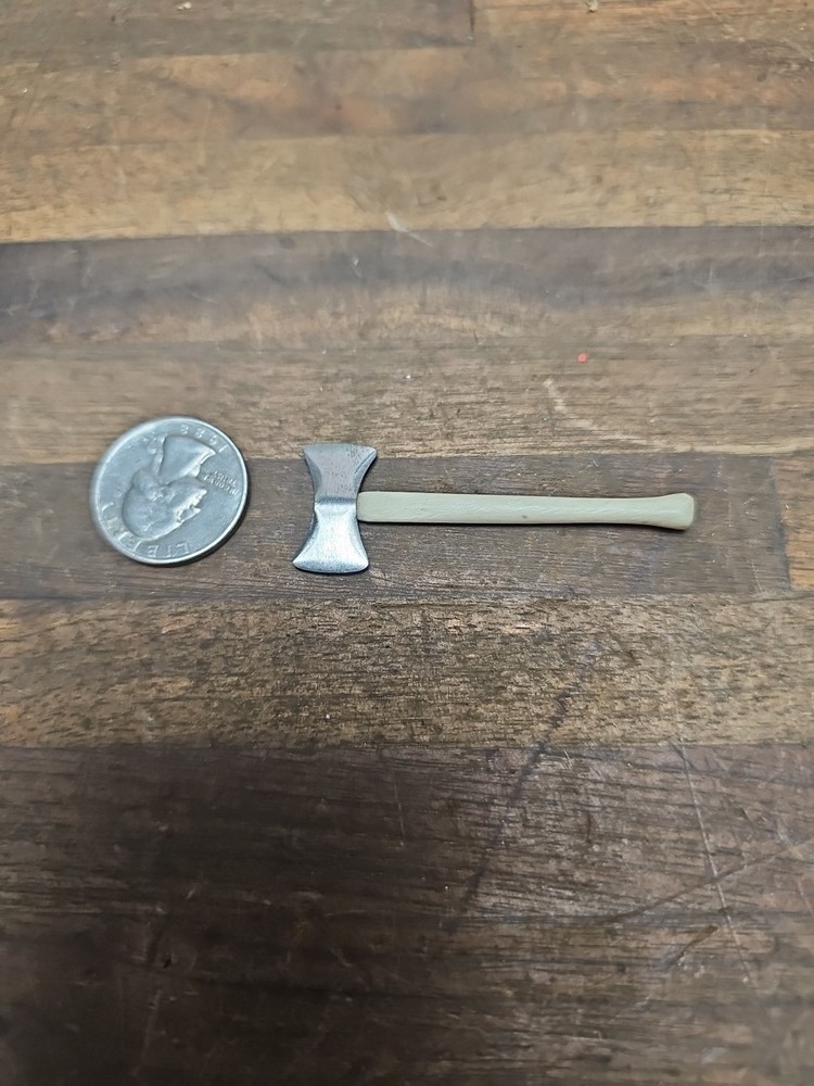 #4 - Vintage Miniature Axe w/ bone handle - Double Bit Cruiser