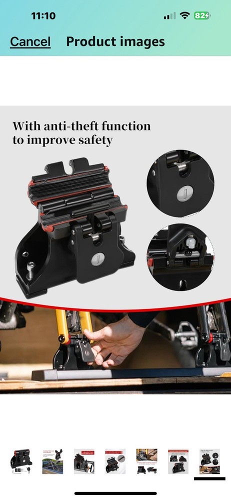 DropTop Locking Thru-Axle Fork Mounts, Adjustable Locking Thru-axle Track Brack