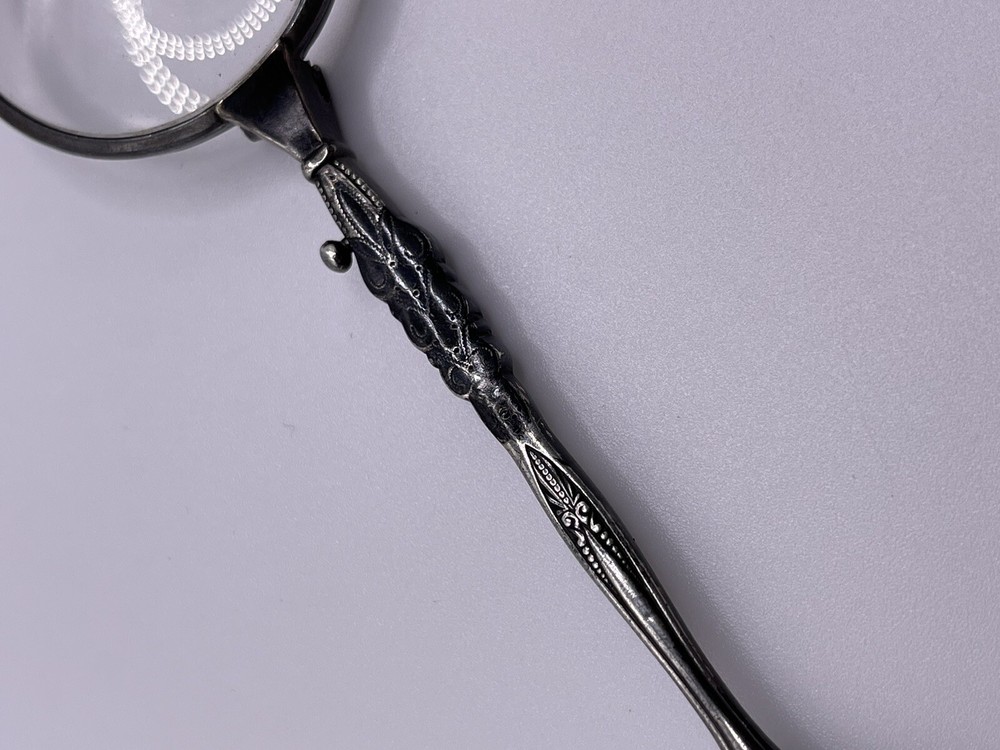 Antique 935 Silver German Folding Lorngette c.1900