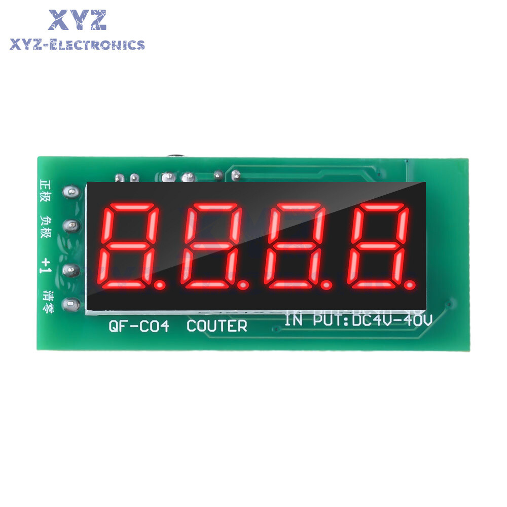 DC4-40V Digital Display 4-bit 0-9999 Counter Module with Data Memory Function