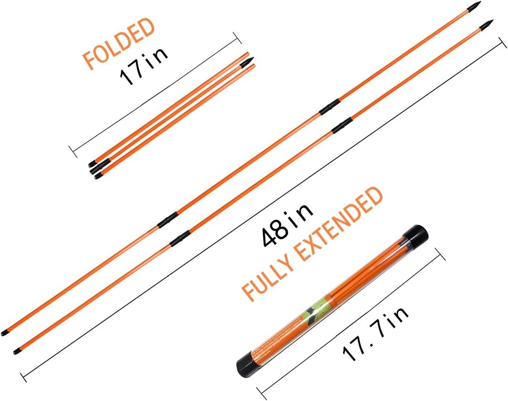 2 Pack Golf Alignment Sticks 48" Collapsible Training Aids with Case