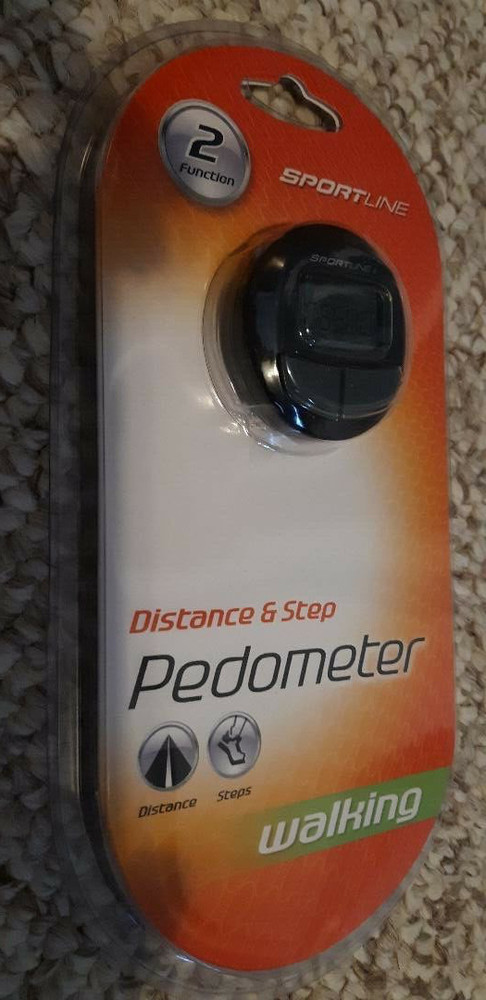 Blue Sportline Pedometer 2-Function Step and Distance New Sealed