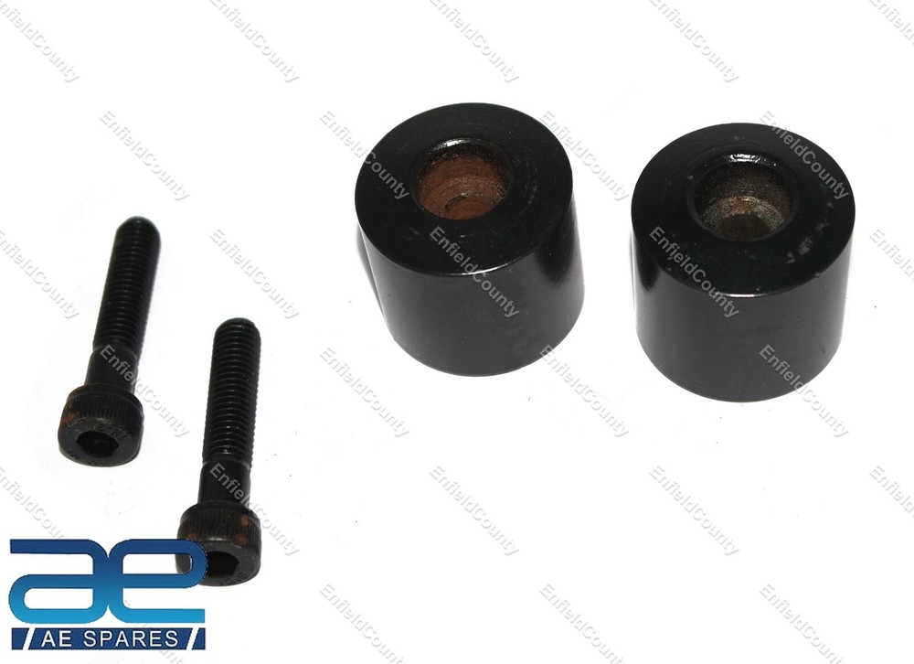 Fits Royal Enfield Bullet Black Handlebar End Weights AEs