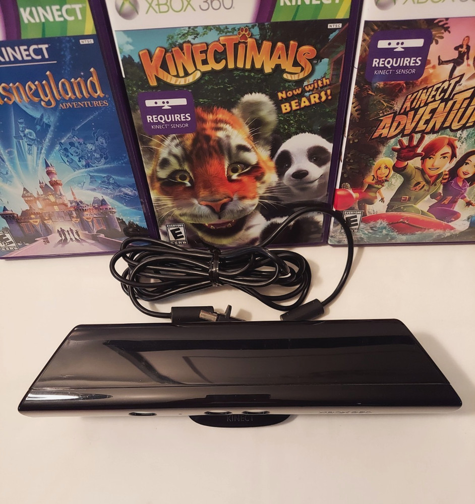 Xbox 360 Kinect Sensor with 3 Kinect Games