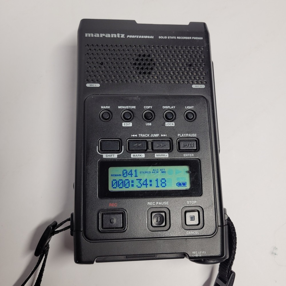 Marantz PMD660 Professional Solid State Recorder w/power adapter and 128mb card