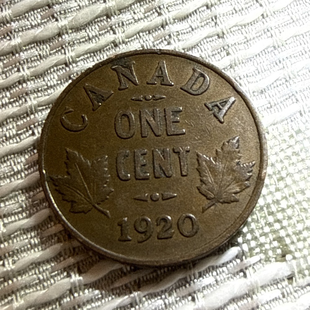 1920 Canada One Cent Penny King George V