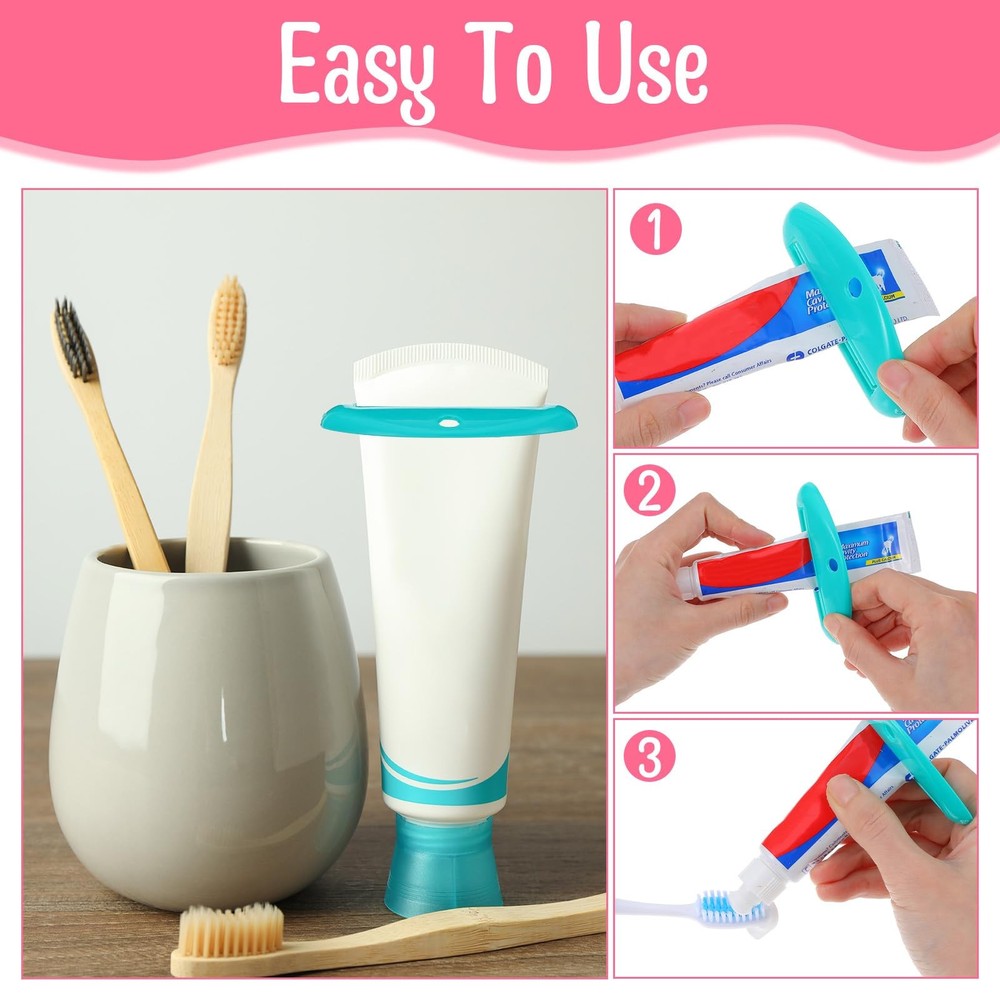 Plastic Toothpaste Tube Squeezer Clips 8 Pack