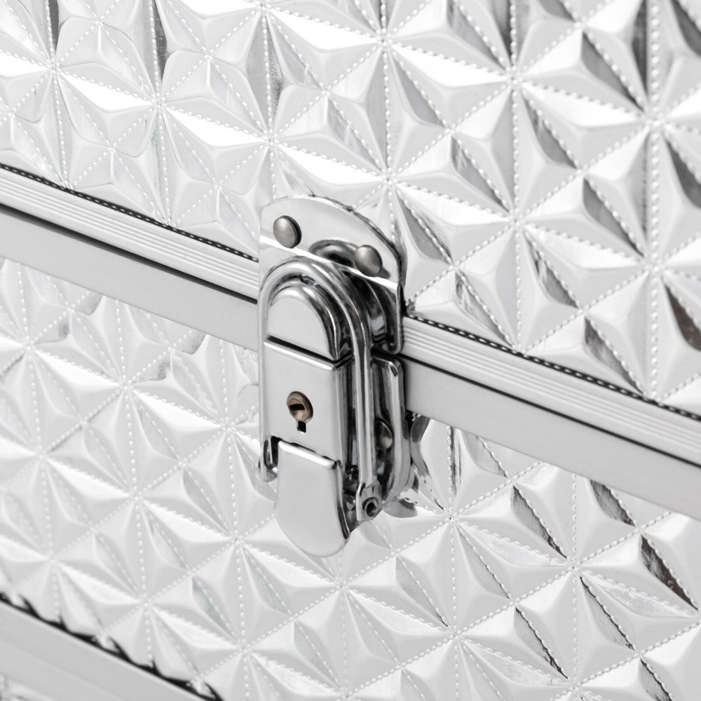 Rolling Makeup Train Case Professional Cosmetic Trolley Makeup Storage Organizer