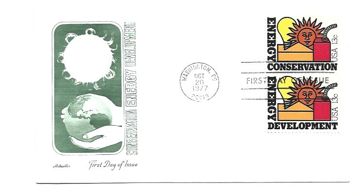 1723-24 Energy Conservation Development, Artmaster pair FDC