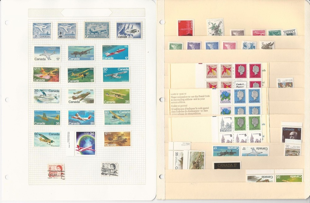 Canada Mint Collection, Airplanes, Singles, Blocks, 1978 Year Set