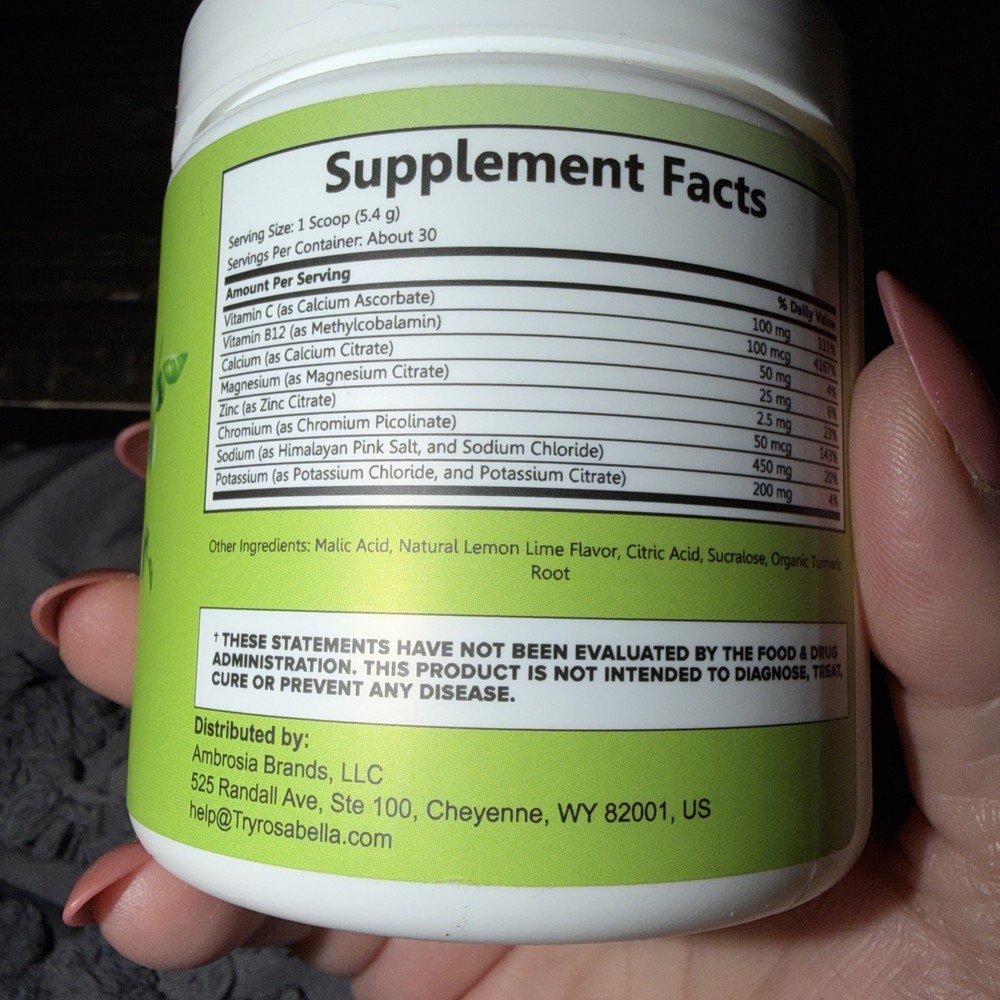 Rosabella Fast Hydration LemonLime Electrolyte Drink 5.7oz
