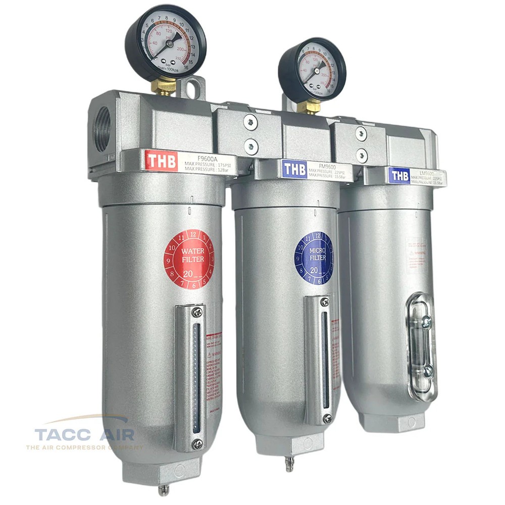 1" Compressed Air Inline Filter Desiccant Dryer Moisture Separator Trap System