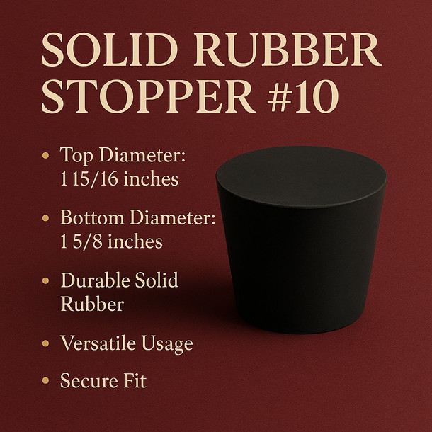LD Carlson No. 10 Solid Rubber Stopper