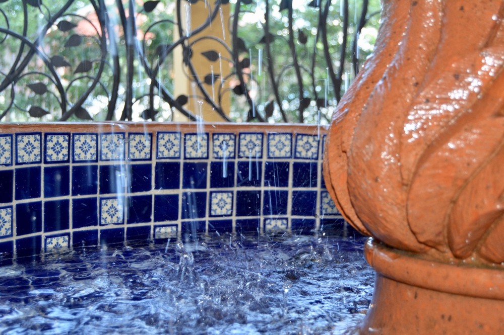 Olas Azules (Blue Waves) Handmade Mexican Talavera Tile Ocean Water