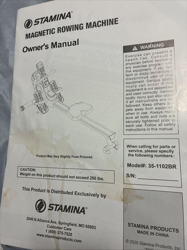 Stamina 35-1102BR Magnetic Rowing Machine