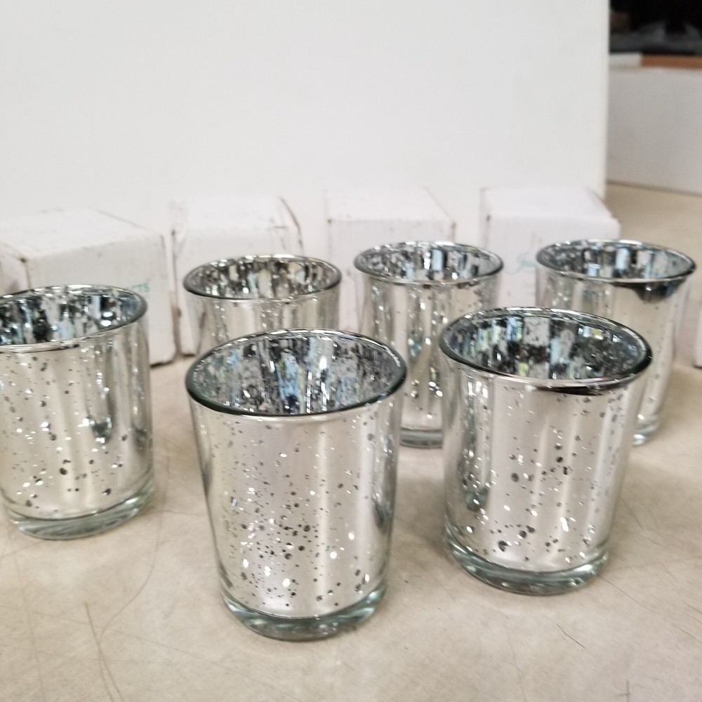 Just Artifacts MERCURY 2.75"H (6PCS, SPECKLED SILVER)