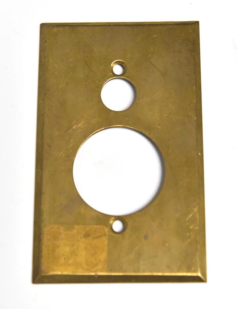VINTAGE BRASS SWITCH PUSH  BUTTON LIGHT SWITCH COVER FACE PLATE  HOME DECOR