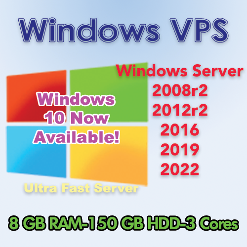 RDP Windows Server 2016 - VPS - CPU 8 GB RAM - USA - Yearly