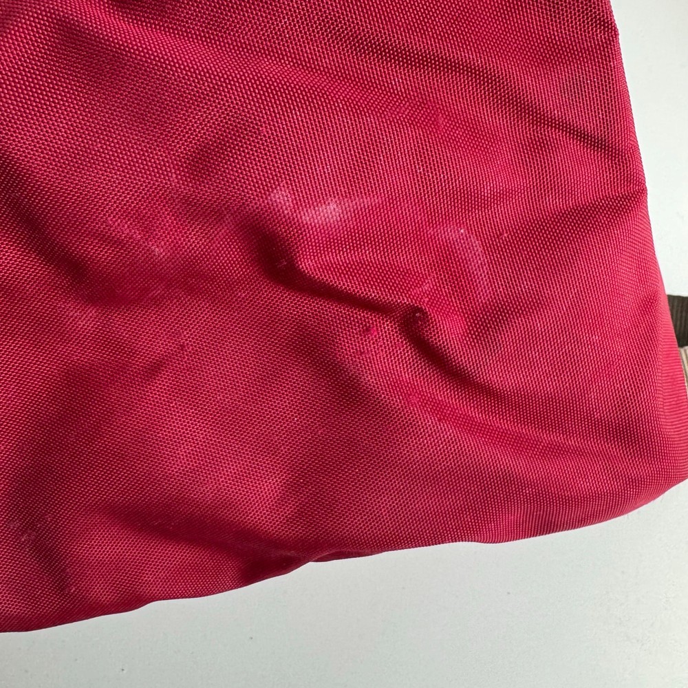 Vintage 90s LL Bean Reflective Red Backpack Daypack Book Bag