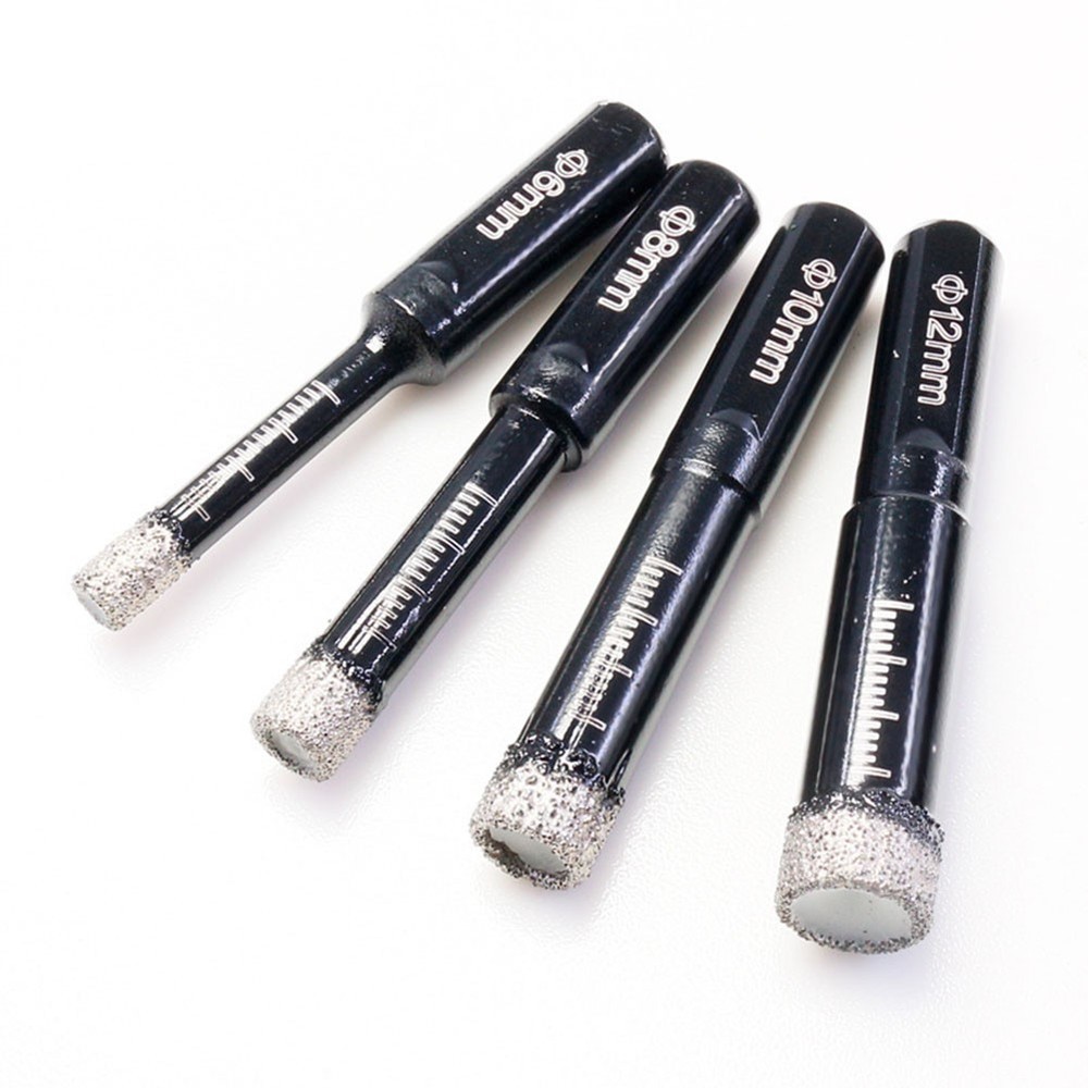 6-12mm Dry Ceramic Tile Drill Bit Triangular Shank Brazing Hole Opener Drilling