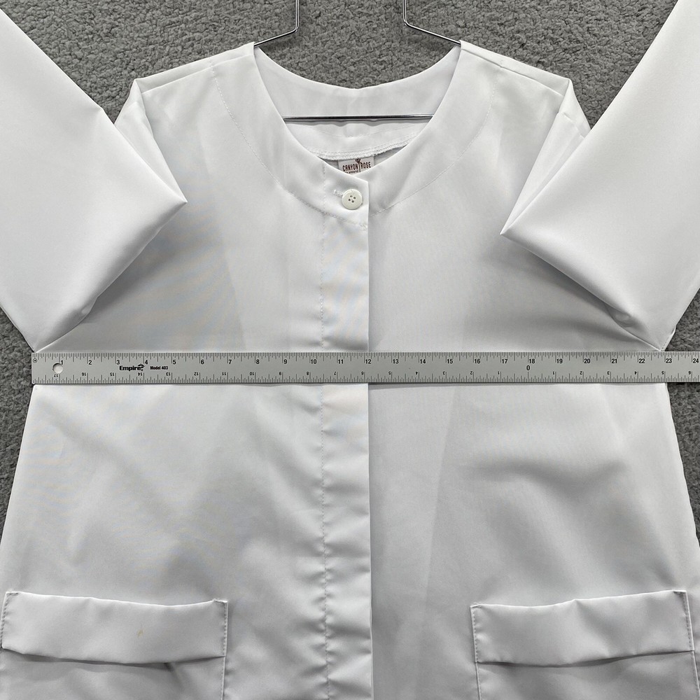 Canyon Rose Spa Apparel Unisex Medium/Large White Button-up Estheticians Jacket