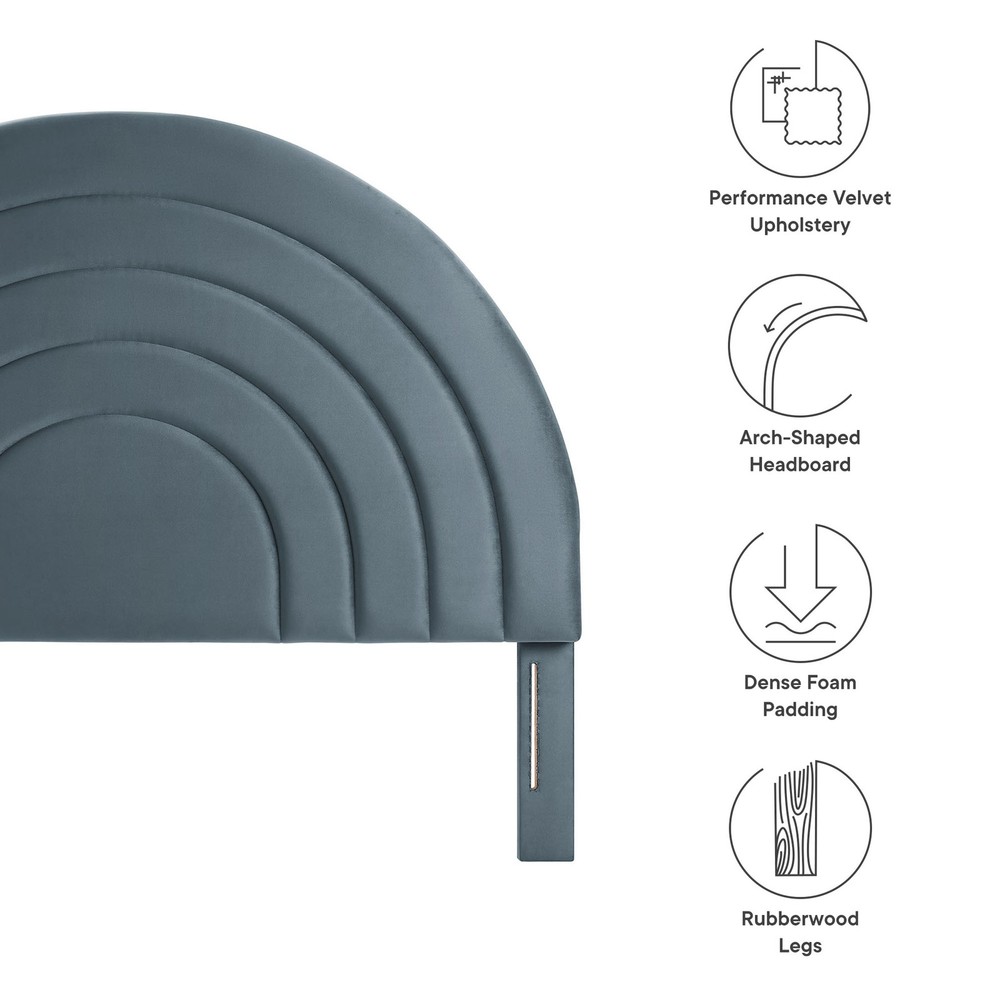 Solana King Headboard in Cadet Blue