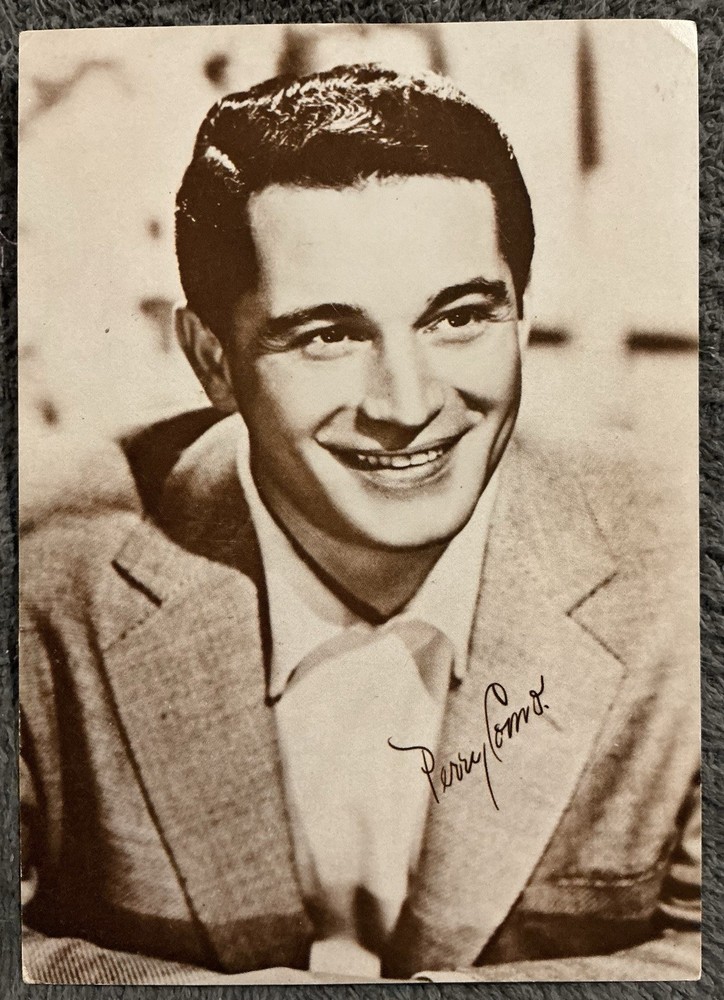 Perry Como Large 7 X 5 Inch Postcard