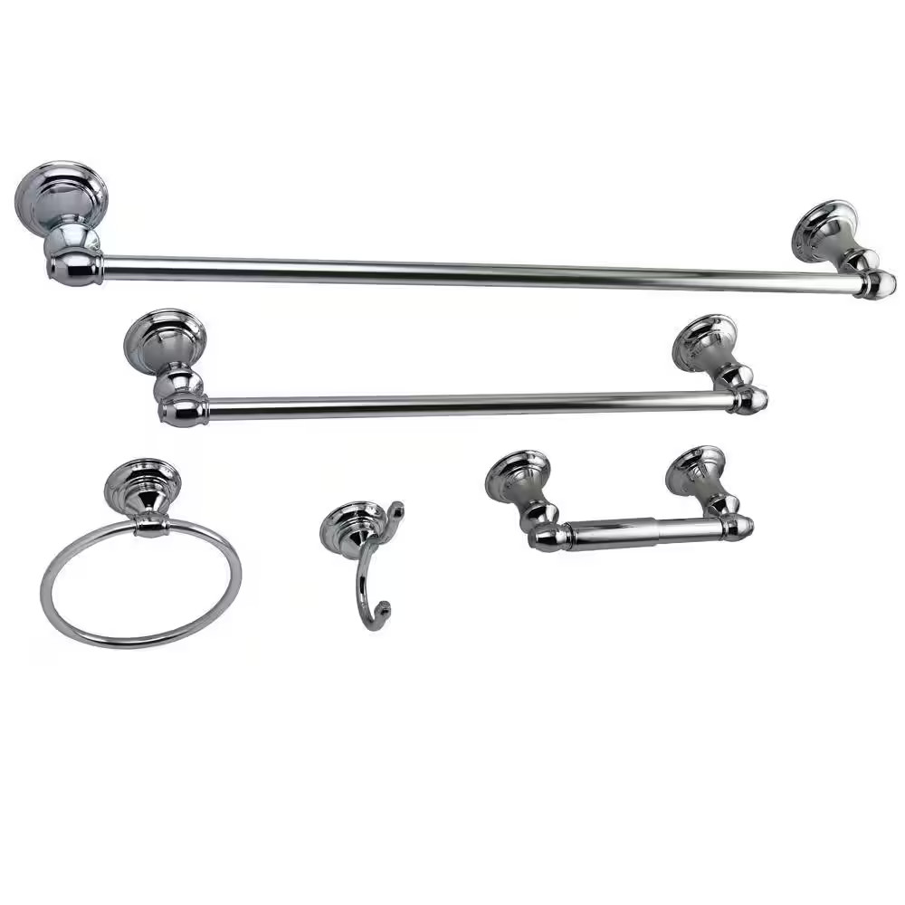 Provence 5-Piece Bathroom Accessory Set in Chrome