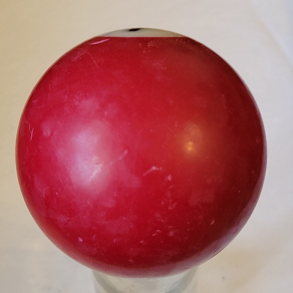 Vintage Number 7 Solid Maroon Replacement Pool Billiard Ball White Thick Number