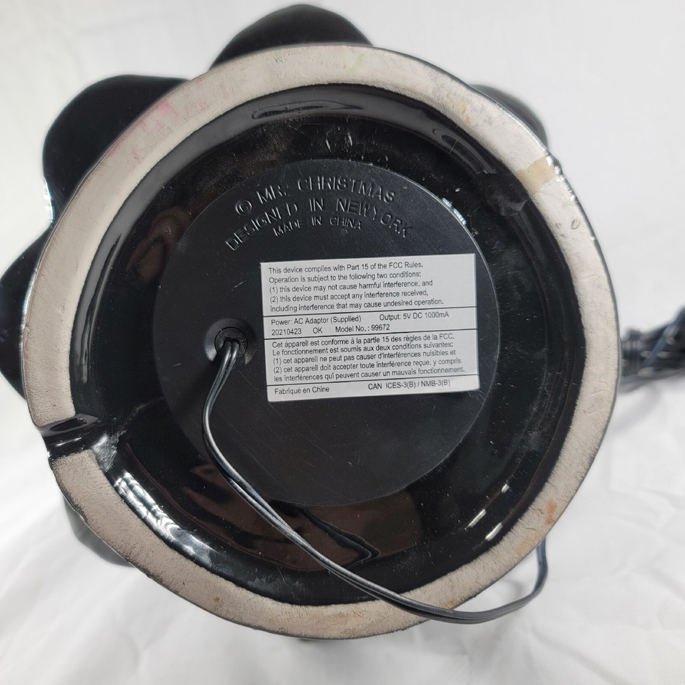 Mr. Christmas 12" Illuminated Ceramic Nostalgic Tree Black -Missing ORNAMENTS