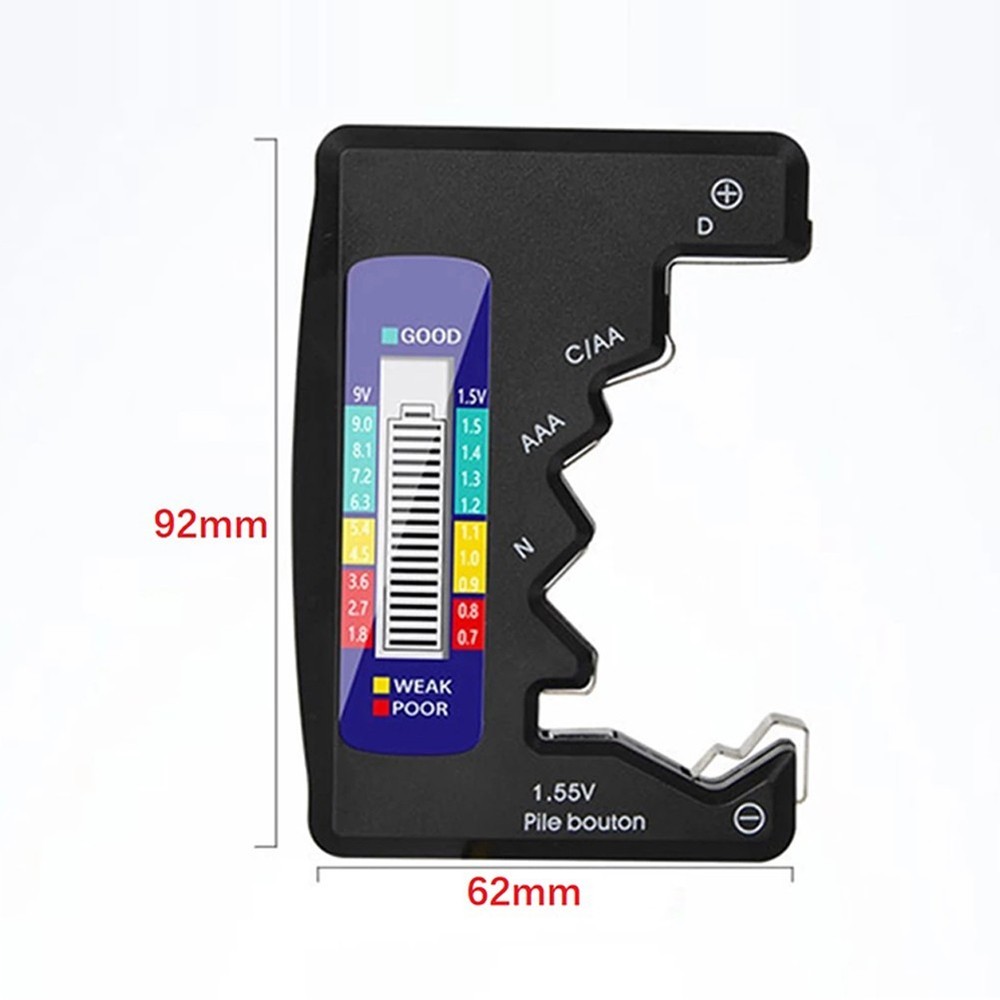 Battery Tester Battery Check Black Capacitance Diagnostic Tool 92*63*14mm