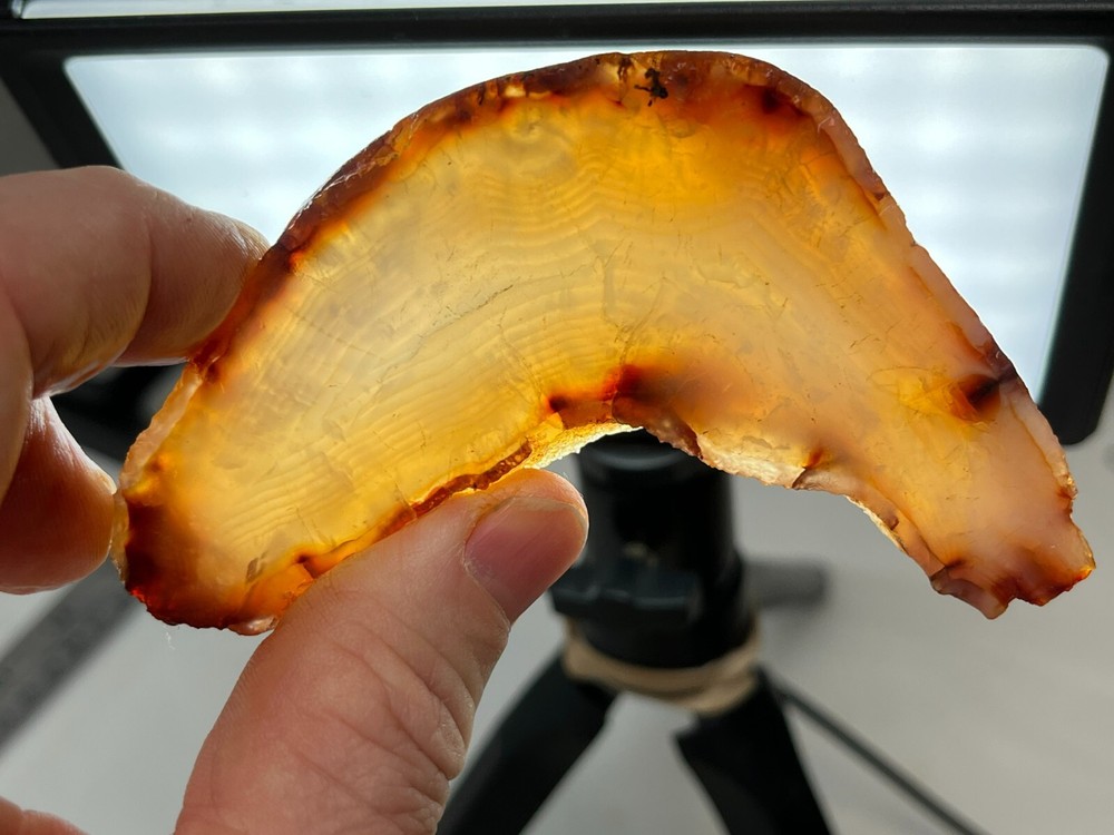 Translucent Carnelian Agate Slab Lapidary Cabbing Combo Ship Avail