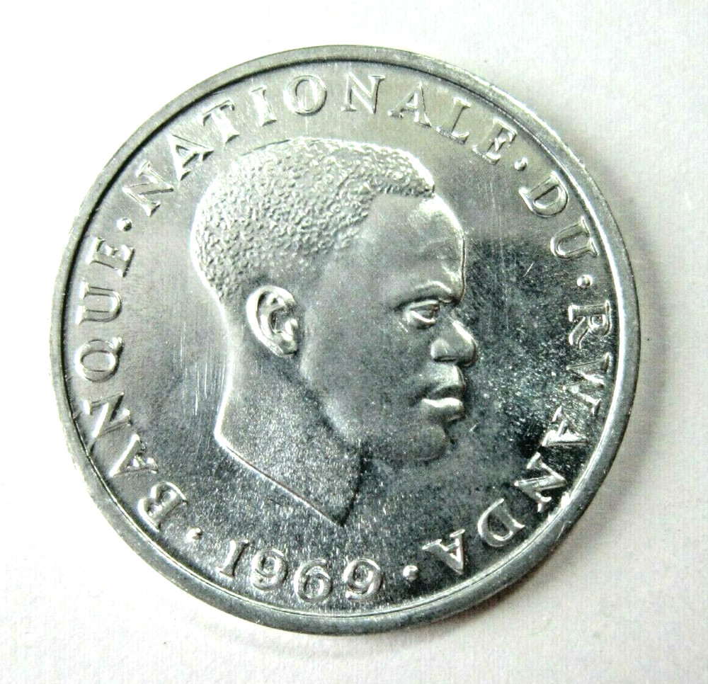 RWANDA. 1 FRANC, 1969. UNCIRCULATED.