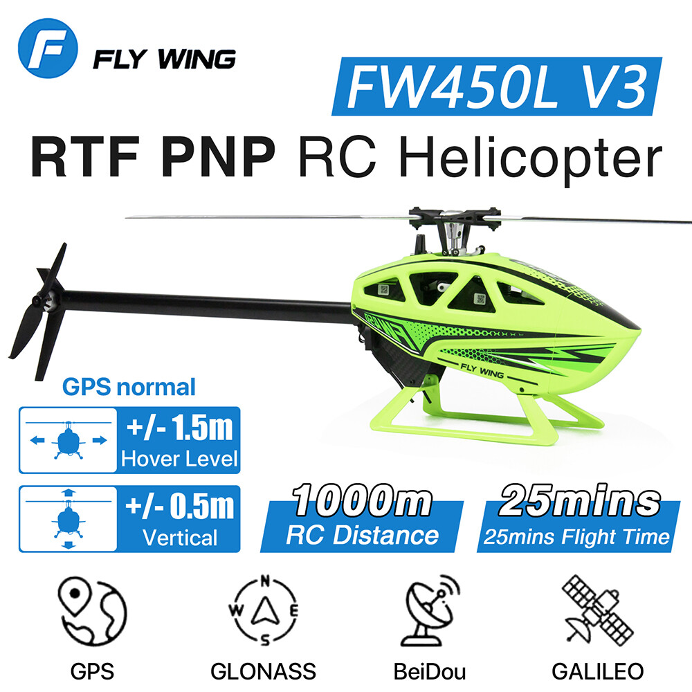 Fly Wing FW450L V3 6CH GPS 3D H1 Flight Control RC Helicopter Automatic Return