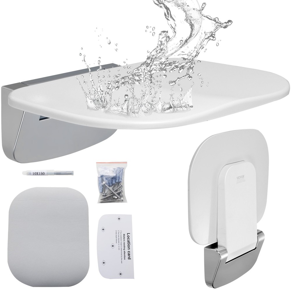 Urea-formaldehyde Folding Shower Seat 13.6'' x 12.8'' Unfolded Wall Mounte