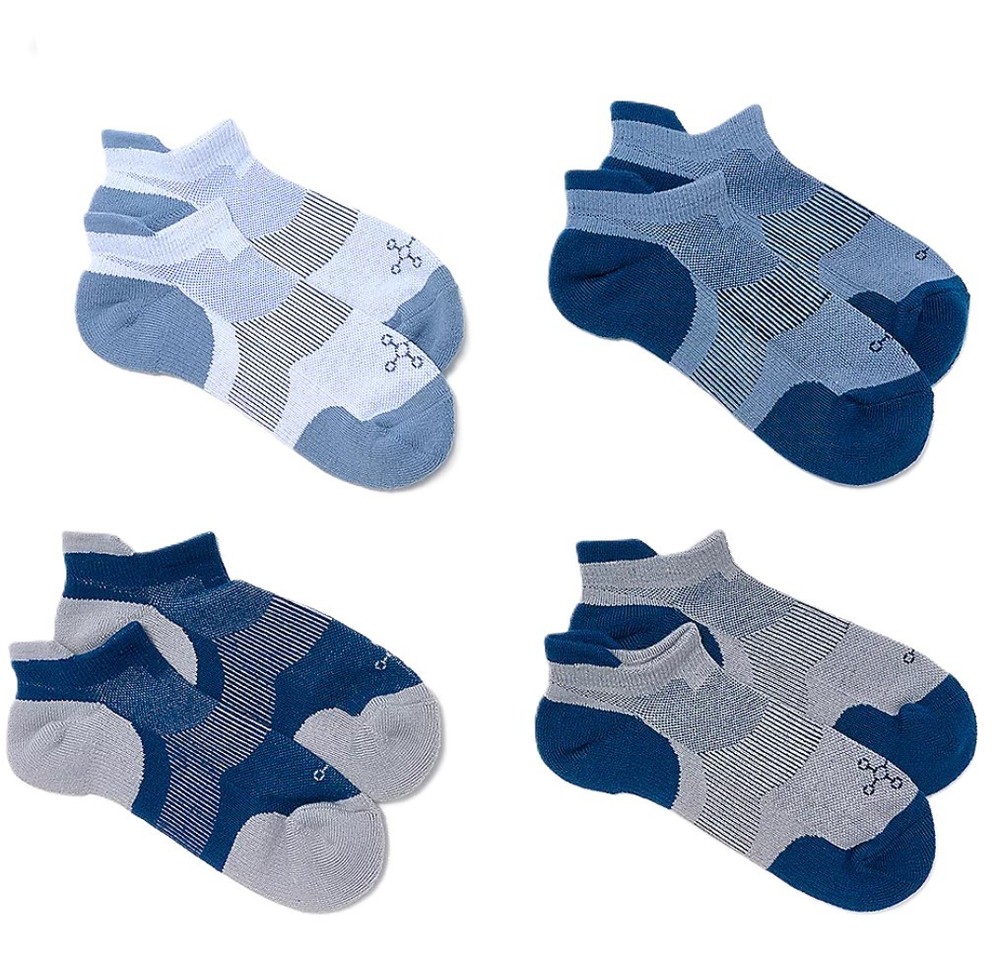 Tommie Copper S/4 4 Pack No Show Compression Socks - Blue Medium