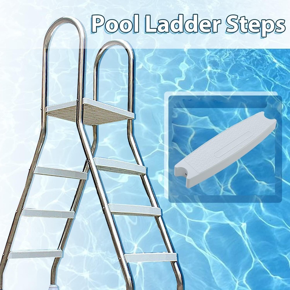 1-Pack 18" Universal Pool Ladder Steps Replacement, Heavy-Duty Molded Plastic...