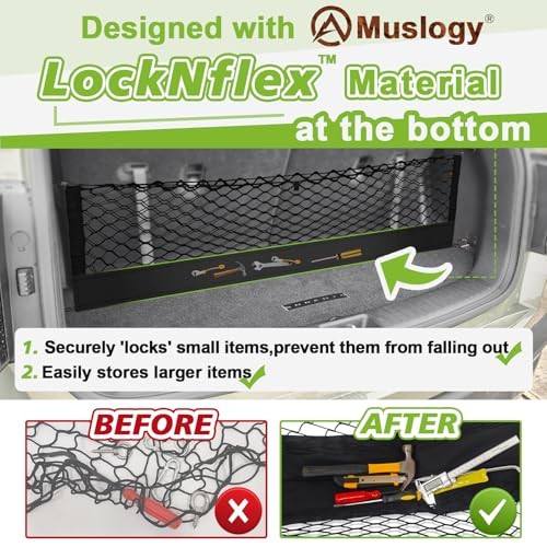 Envelope Style Trunk Cargo Net Compatible with 2021-2025 Chevy