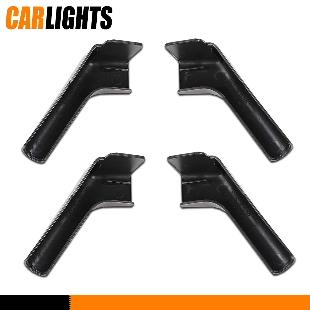 4PCS RV Rain Gutter Spout Long Version Black Left & Right Driver & Passenger