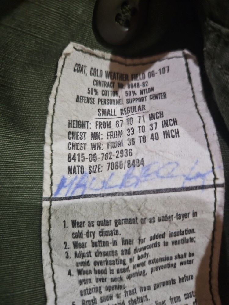 Vintage Army M-65 Field Jacket 70s Regular/Small EXCELLENT CONDITION!
