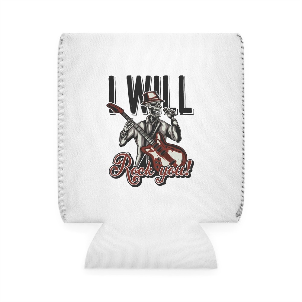 I Will Rock You - White Can Cooler Sleeve