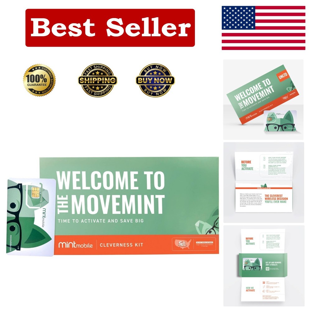 Unlimited Talk, Text & Data for $30/mo - 3- 5G SIM Card Activation