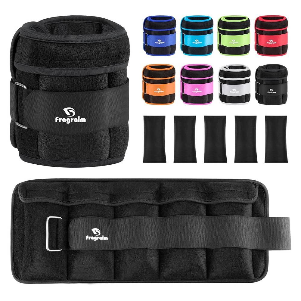 Adjustable Ankle Weights 1-3 LBS Pair with Removable Weight for Jogging, Gymn...