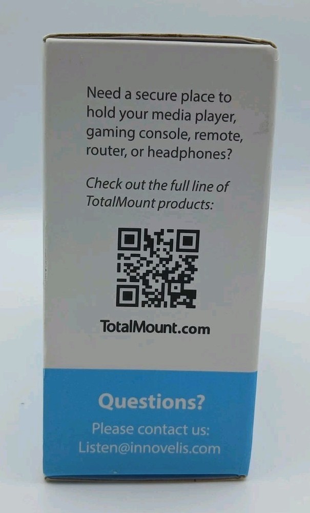 TotalMount Hole-Free Black Removable Remote Holder, No Drilling Needed