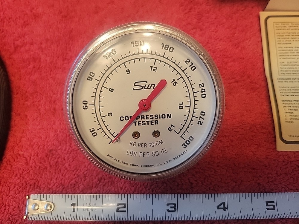 SUN ELECTRIC CORP COMPRESSION TESTER MODEL CP 7825 W/BOX & INSTRUCTIONS USA 🇺🇸