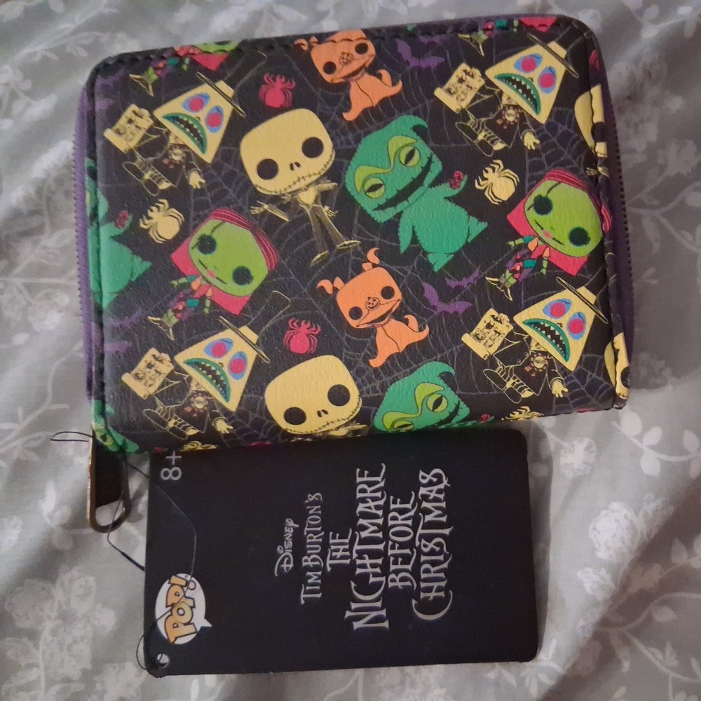 Funko POP! Nightmare Before Christmas Black Light Neon Wallet NEW