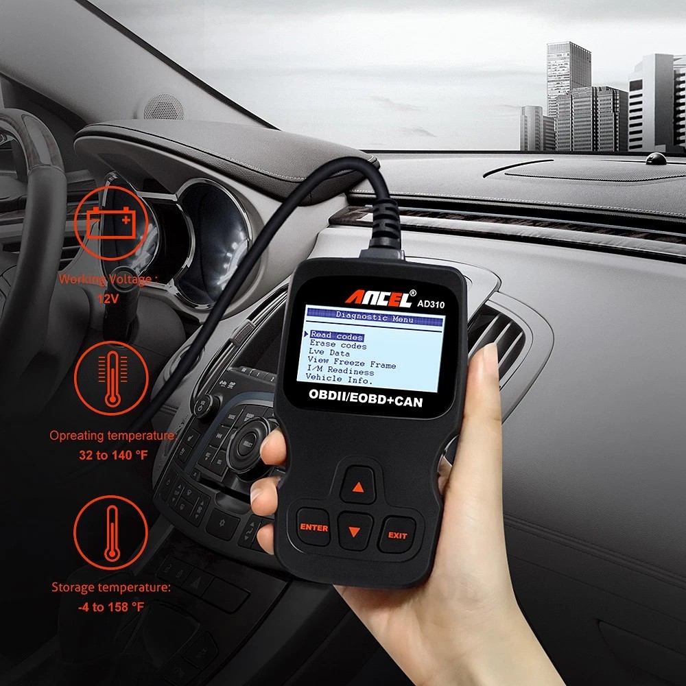 ANCEL AD310 Classic Enhanced Universal OBD II Scanner Car Engine Fault Code Read