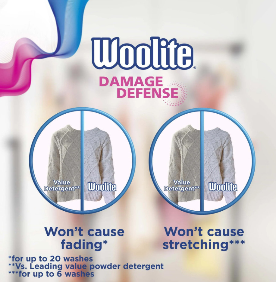Woolite Damage Defense Liquid Laundry Detergent, 100 fl oz, 66 Loads