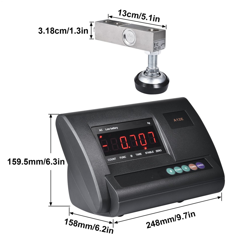 10,000lb Precision Floor Scale Kit/Livestock Scale Kit with Indicator