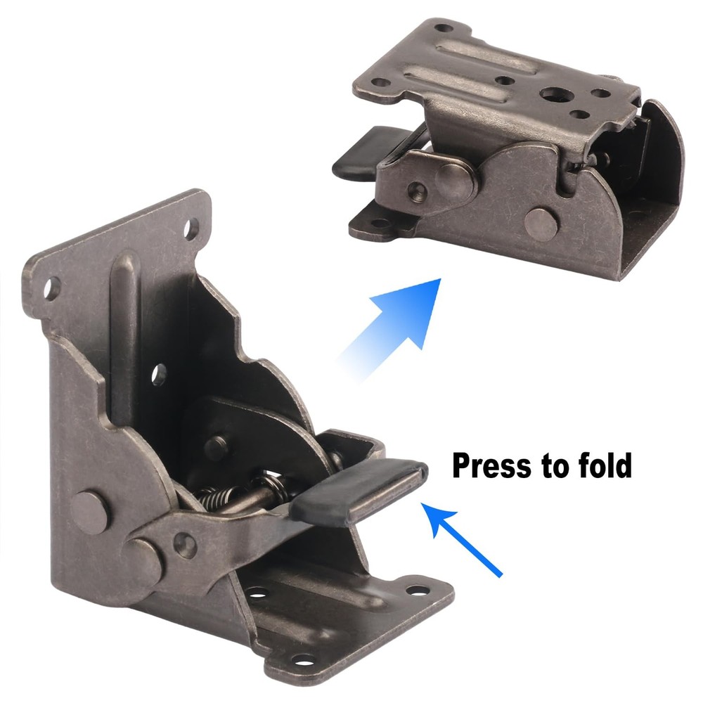 8 Pack Folding Leg Brackets, Folding Table Leg Bracket, Self-Locking Hinge, F...